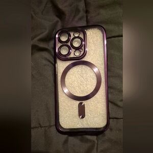 Purple Phone Case with Ring Holder